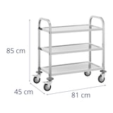thumbnail of HELLOSHOP26 - Carrello di servizio 3 vassoi 69 x 34 x 3 cm 81 kg acciaio inox professionale 14_0005049