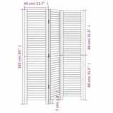 thumbnail of vidaXL Kamerscherm met 3 panelen massief paulowniahout wit