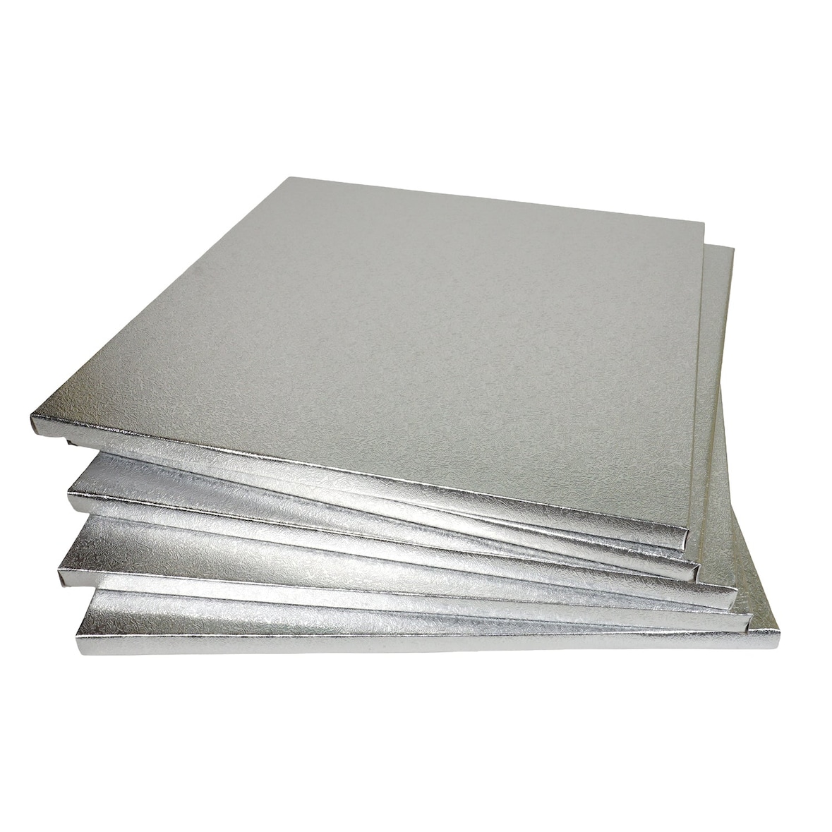 5x Cakeboard 30x30 cm 12mm Silber