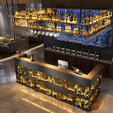 thumbnail of 【TWWW220cm】Maßanfertigung Bartisch Bar Theke Kasse Tresen Eisenkunst Rezeption Empfangstheke L220*B50*H100cm