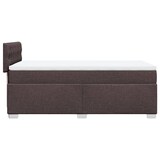 thumbnail of vidaXL Boxspringbett mit Matratze Dunkelbraun 90x200 cm Stoff