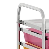 thumbnail of COSTWAY Carrinho com rodas com 12 gavetas empilháveis, contentor com rodas e estrutura metálica, 64 x 38 x 62 cm (transparente multicolorido)