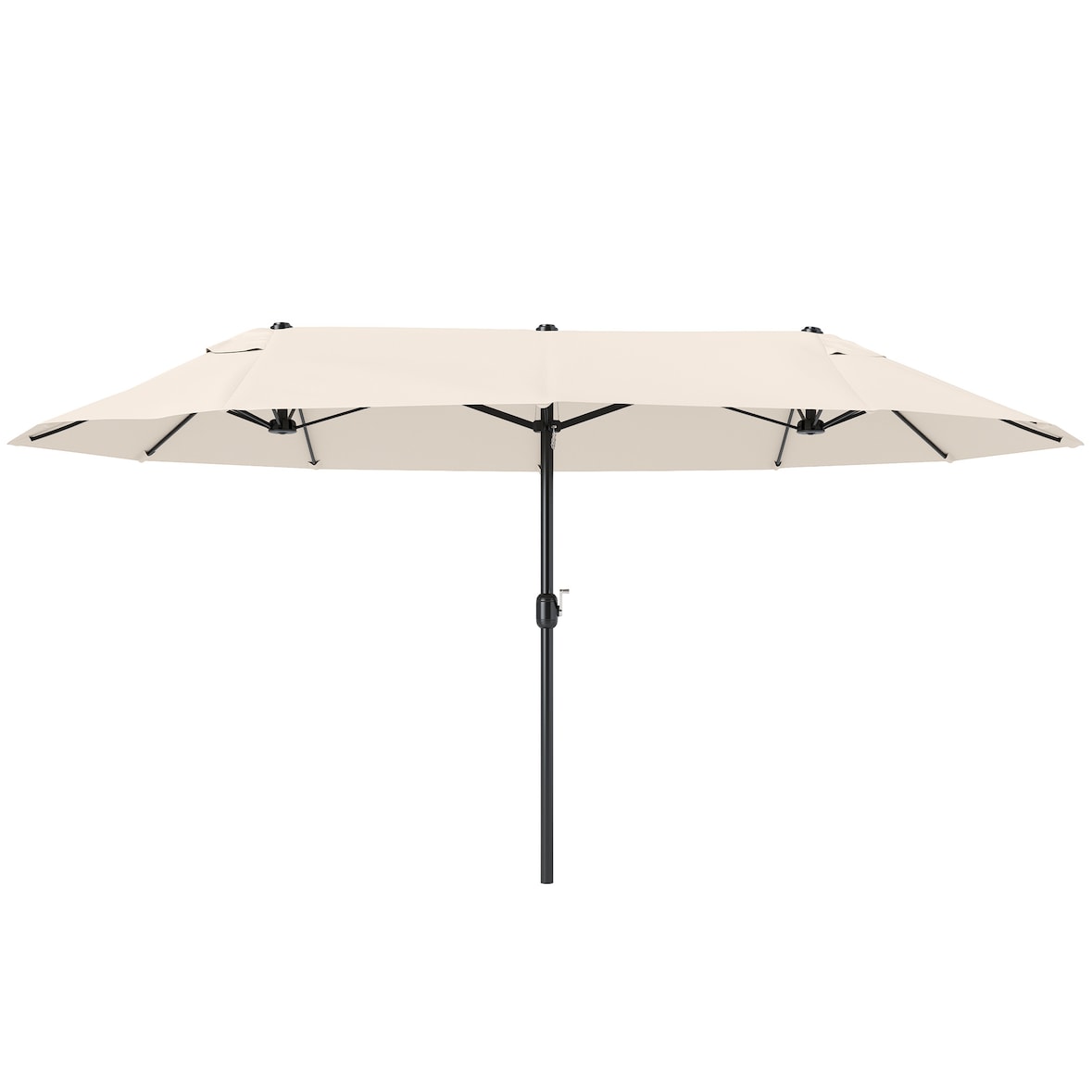 Tidyard Ombrellone da Giardino con Palo, Ombrello Parasole da Esterno in Alluminio, Ombrellone da Esterni, Ombrellone a Sbalzo 350 cm Antracite