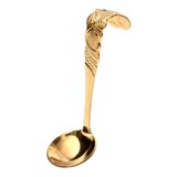 thumbnail of GRÄWE ostfriesischer Sahnelöffel, Edelstahl, Serie Rosendekor, gold