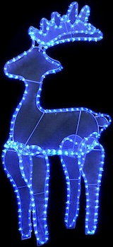 thumbnail of Rentier Weihnachtsdekoration mit Mesh 306 LEDs 60x24x89 cm