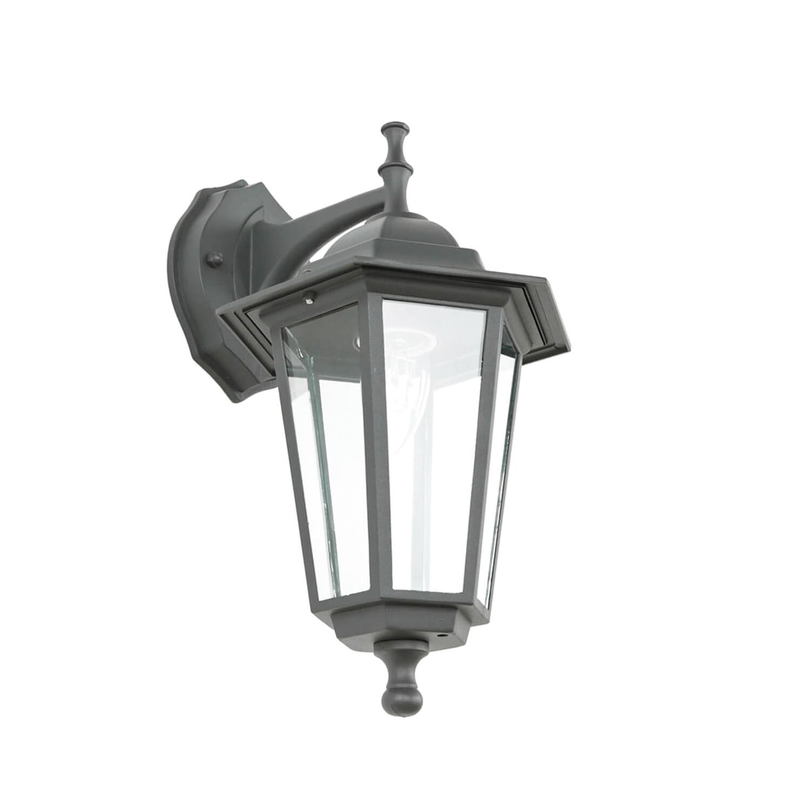 Licht-Erlebnisse Außenwandlampe PARIS Anthrazit Aluminium Glas Rustikale Wandleuchte Balkon Terrasse Garten, CX311-25-13 AN