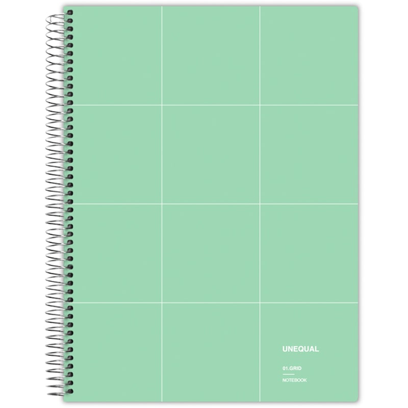 Cadernos de capa dura A4 grelha de 5 mm Unequal Grid mint
