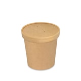 thumbnail of 250 Thermobecher Suppenbecher Eisbecher Papier braun 16oz/450ml mit Deckel