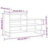 thumbnail of Helloshop26 - Armoire à chaussures range chaussures rangement meuble entrée couloir salon brillant 102 x 36 x 60 cm bois ingénierie 02_0021293