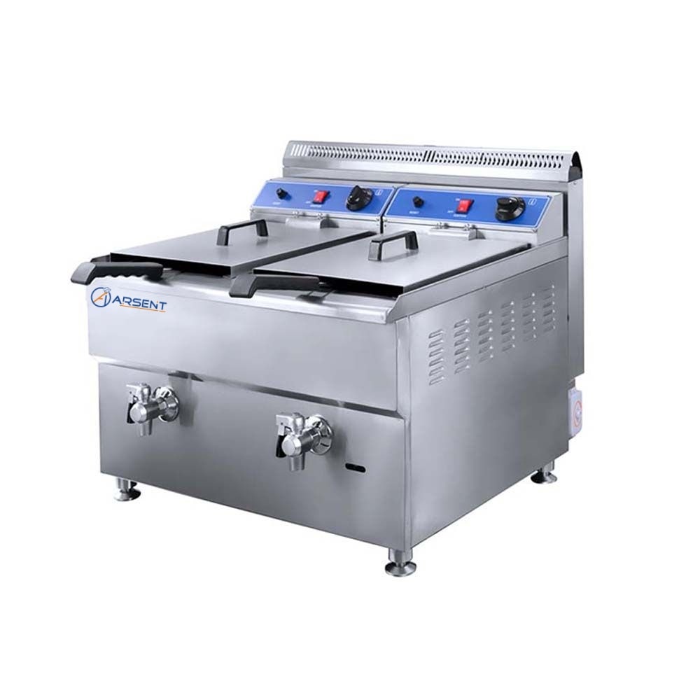 Freidora a gas de 18+18 litros de 680x630x645h mm