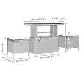 thumbnail of vidaXL 10-teiliges Garten-Sofa-Set mit Kissen Beige Poly Rattan Akazie