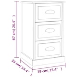 thumbnail of vidaXL Nachttisch Grau Sonoma 39x39x67 cm Holzwerkstoff