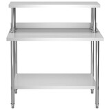 thumbnail of Helloshop26 - Keukenwerktafel met plank 120 x 60 x 120 cm roestvrij staal 02_0001919