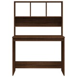 thumbnail of vidaXL Schreibtisch mit Regal Braun Eiche 102x45x148 cm Holzwerkstoff