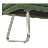 thumbnail of Banco HWC-H70, banco de comedor banco tapizado, respaldo tela/textil bouclé acero inoxidable cepillado 180cm ~ verde