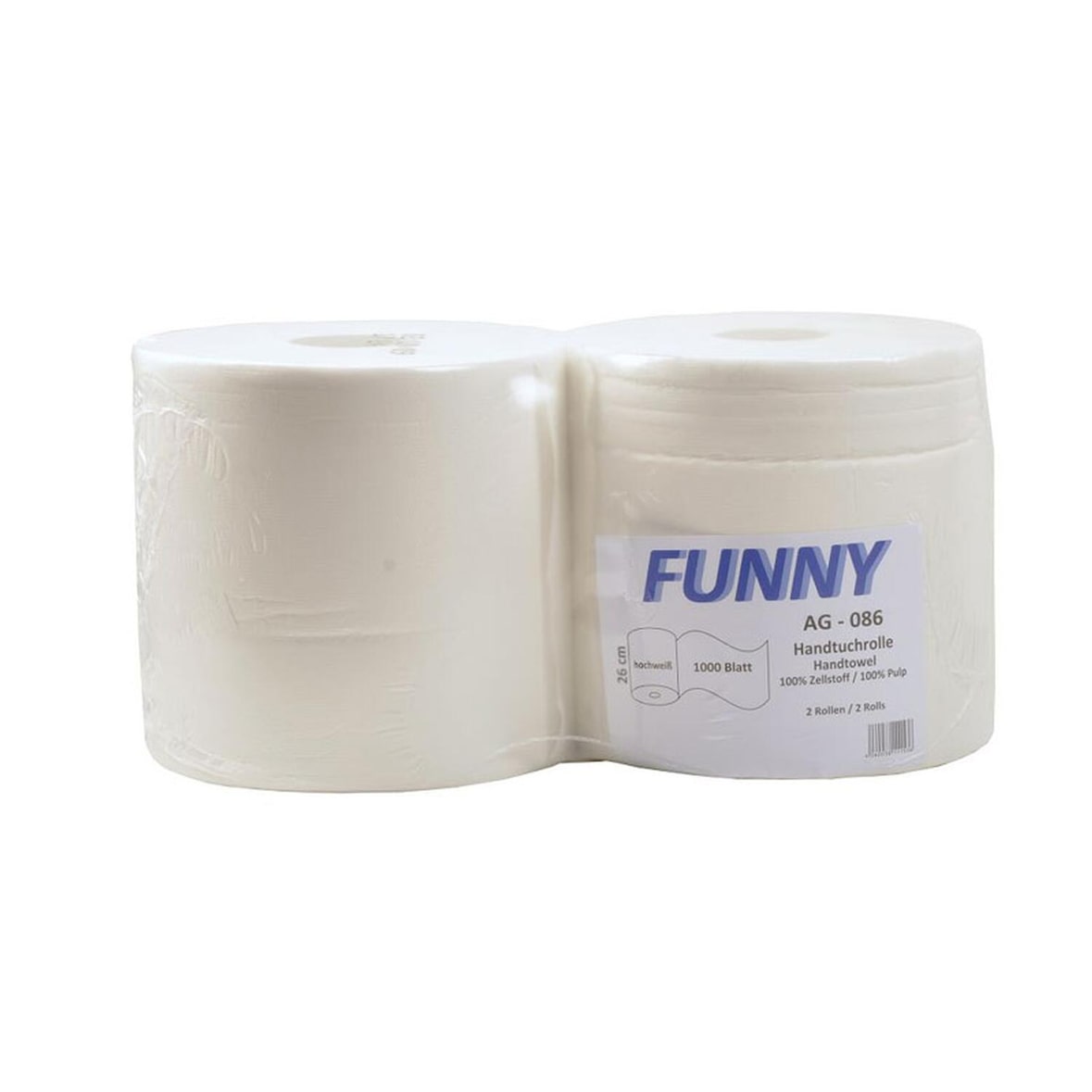 2x Putzpapierrolle 1000 Blatt 26cm breit 2 lagig 100% Zellstoff