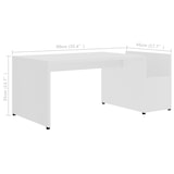 thumbnail of Mesa de centro madera contrachapada blanco 90x45x35 cm