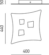 thumbnail of Isotta Deckenleuchte 3x GX53 Taubengrau - Metall 40x44 cm, modernes Design, max. 3x8W, IP20, ohne Leuchtmittel