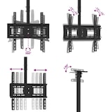 thumbnail of Support Tv Au Plafond Pour écran 32 65 Max Vesa 400x400mm 40kg