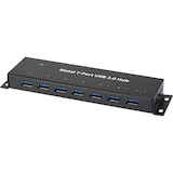 thumbnail of Renkforce RF-3955359 7 Port USB 3.2 Gen 1-Hub (USB 3.0) zur Wandmontage, Metallgeh?use Schwarz