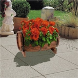 thumbnail of Holz-Pflanzfässer 3er-Set Blumentopf Pflanzkasten Pflanzschale Blumenkasten Deko Braun