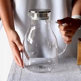 thumbnail of Wilmax Borosilikat Glas Krug mit Edelstahl-Deckel, 2500ml