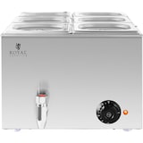 thumbnail of Royal Catering - Royal Catering Bain-Marie Professionnel 15 l 600 W 6 x GN 1/6 avec Couvercles Robinet De Vidange Chauffe-Plat Électrique