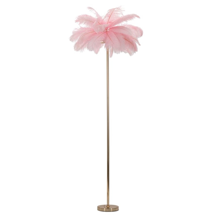 Lampadaire en métal et plastique Palm 55 x 160 cm rose Mauro Ferretti