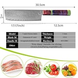 thumbnail of Messer SET Damastmesser, das Koch und Hackmesser mit exklusiven, unikaten Holzgriff