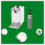 thumbnail of Komplett Set - Zapfanlage, Bierzapfanlage - Kontakt 40 2-leitig Trockenkühler, Durchlaufkühler 50 Liter/h, Green Line, Zapfkopf:ohne,Zapfkopf 2:Flach