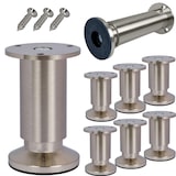 thumbnail of 8 Möbelfüße Sofafuß Möbelbeine EDELSTAHL OPTIK gebürstet Höhe 10 cm 38 mm belastbar bis 250 KG Sofa