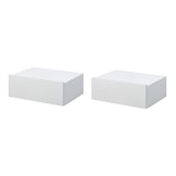 thumbnail of Set de 2 Mesitas de Noche Flotantes con 1 Cajón Diseño Montado en la Pared Estilo Moderno para Dormitorio 40x30x15 cm