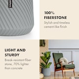 thumbnail of Heusden Blumentopf Polystone pflanzenfreundlich handgemachtMittelgrau