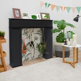 thumbnail of Geheimfach Kaminkonsole mit Stauraum - 107x100 Kaminumrandung Holz Kaminrahmen