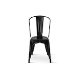 thumbnail of Lot de 4 chaises style industriel en métal noir brillant