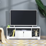thumbnail of HOMCOM Mueble de TV para Televisor de hasta 42" Mesa para TV de Salón Moderna con Armario de Doble Puerta y 3 Compartimentos Abiertos 120x30x41cm