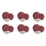 thumbnail of Excelsa servizio piatti 18 pezzi Pink Moon ceramica rosso