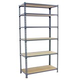 thumbnail of SimonRack Schwerlastregal 2500x1100x500 mm, 6 Ebenen, Holzböden, 200 kg Tragkraft pro Ebene, Grau - Maderclick