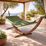 thumbnail of Hamac sur pied en bois vert cactus