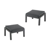 thumbnail of Pacote 2 unidades - Apoio para os pés do exterior, alumínio reforçado antracite e almofada cinza