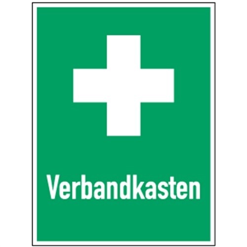 Schild Verbandkasten, ISO 7010, Alu, 300x400 mm
