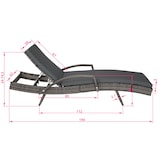 thumbnail of Aluminium Rattan Sonnenliege Océane