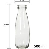 thumbnail of Melkfles met kurk - Ideaal voor o.a. Bed & Breakfast of Horeca - waterfles  Melkfles of sapfles - 500ml -  6 Stuks