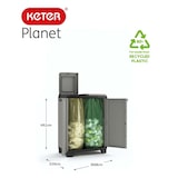 thumbnail of Keter Recycling-Schrank Planet Grau und Schwarz
