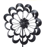 thumbnail of XXL Doppel Windrad kupferfarben 1,80m Metall Gartendeko Windspiel Gartenstecker
