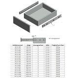 thumbnail of Teleskopauszug Vollauszug 100kg belastbar 1 Paar Schubladenauszüge Stahl 650mm