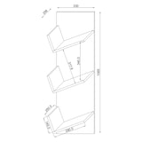 thumbnail of VCM Wandregal Vinosi Honig-Eiche H. 106 x B. 33 x T. 26 cm