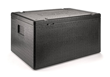 Polibox Contenitore isotermico Crystal 625x425x310 mm Maxi 310 PPE nero