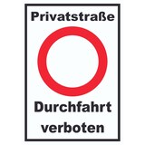 thumbnail of Privatstraße Durchfahrt verboten Schild A4 (210x297mm)