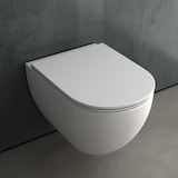 thumbnail of Alpenberger Toilette Spülrandlos Hänge-WC | Keramik Wand-WC mit Nanobeschichtung | Soft-Close WC Sitz | Rimless Tiefspül Klo Bad Gäste-WC Made In EU